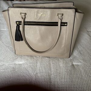Kate Spade Cream Tote with Black Accents